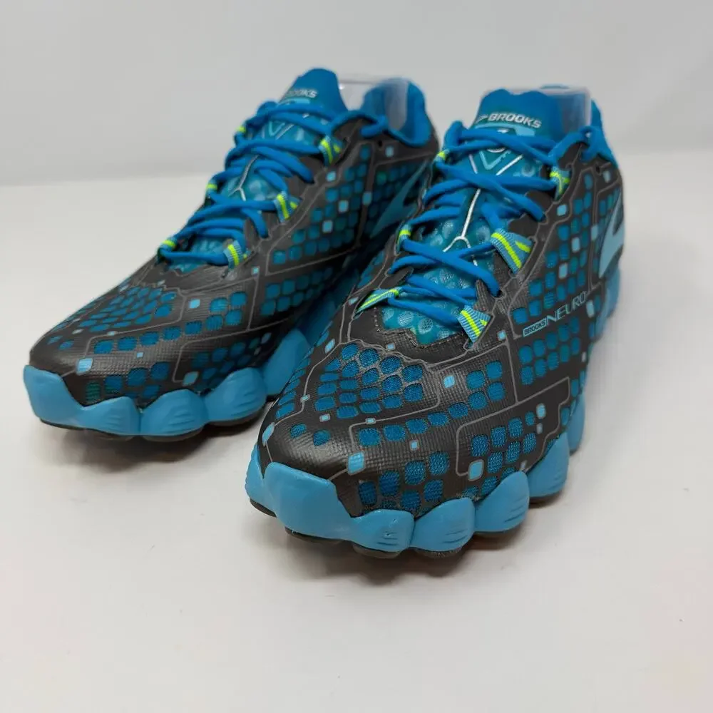 Brooks Neuro Running Shoes Women's 10.5 Blue Grey Flexible Trainers Workout EUC